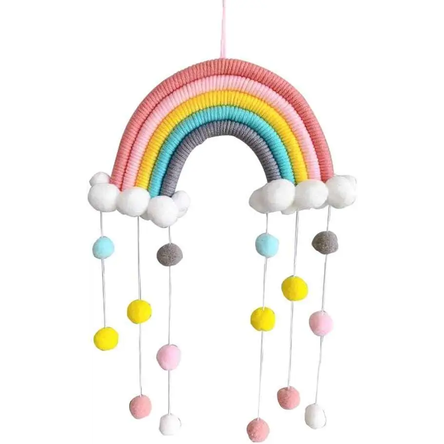 Rainbow Macrame Pendant Wall Decoration