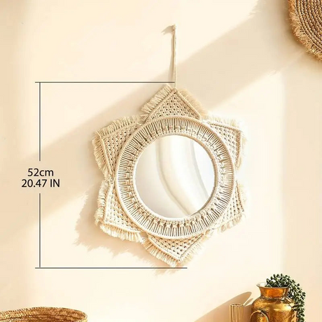 Macrame Hanging Decorative Wall Mirror