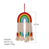 Rainbow Macrame Hand Woven Tapestry