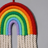 Rainbow Macrame Hand Woven Tapestry