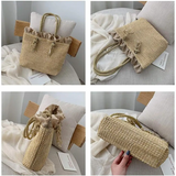 Rattan Knitted Woven Tote Bag