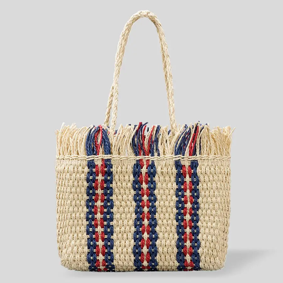 Large Capacity Straw Braided Bag