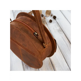 Round Leather Handbag