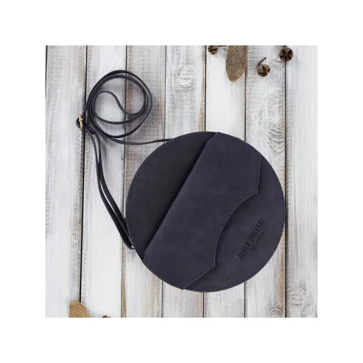 Round Leather Handbag