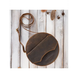 Round Leather Handbag