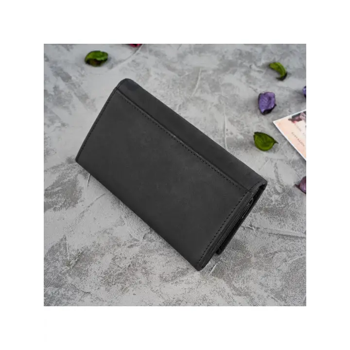 Women's Wallet Leather -Black