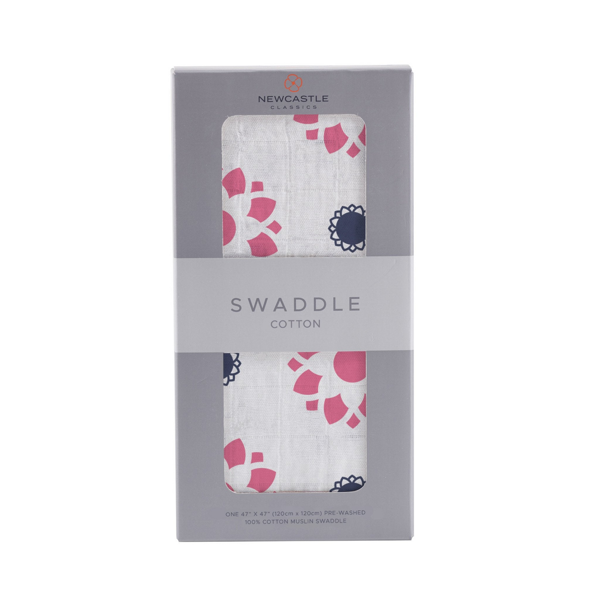 Primrose Indigo Cotton Muslin Swaddle