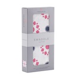 Primrose Indigo Cotton Muslin Swaddle