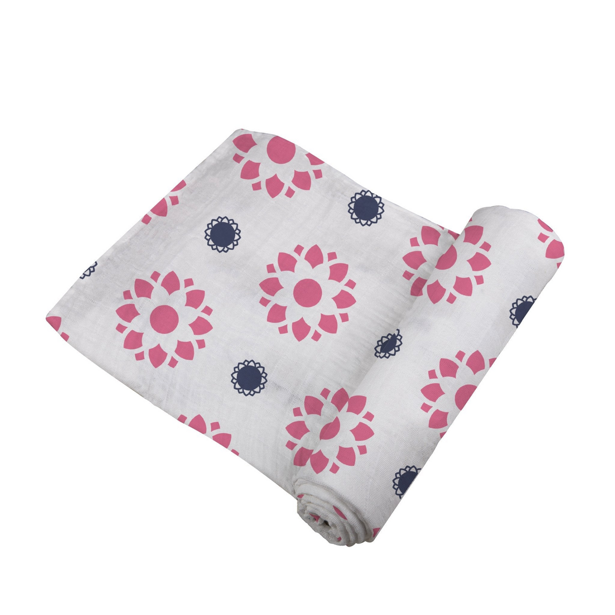 Primrose Indigo Cotton Muslin Swaddle