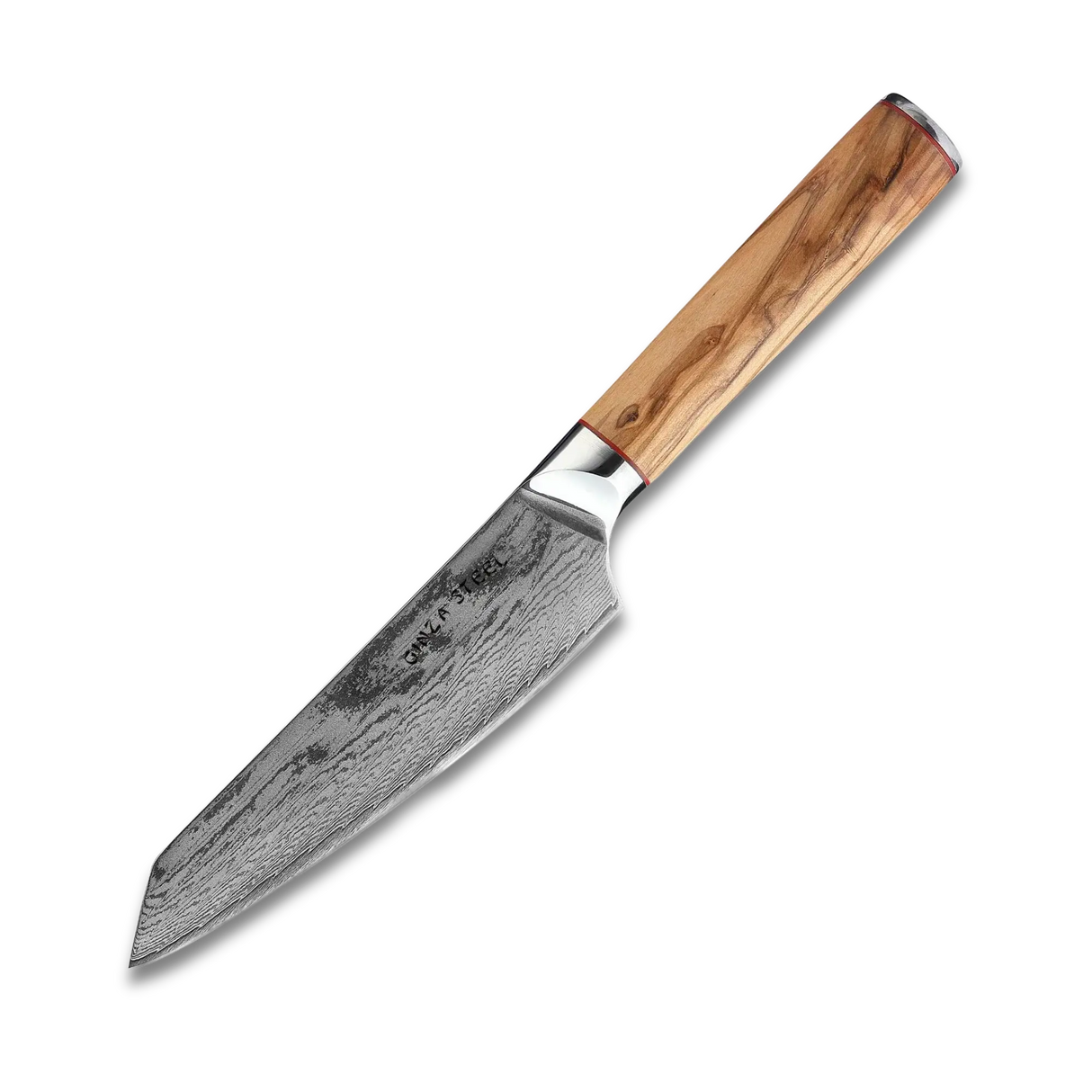 MIA 17 Chef Knife 6.5 " Damascus AUS10 Steel 67 Layer/Italian Olive Wood Handle