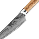 MIA 17 Chef Knife 6.5 " Damascus AUS10 Steel 67 Layer/Italian Olive Wood Handle