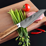 MIA 17 Chef Knife 6.5 " Damascus AUS10 Steel 67 Layer/Italian Olive Wood Handle