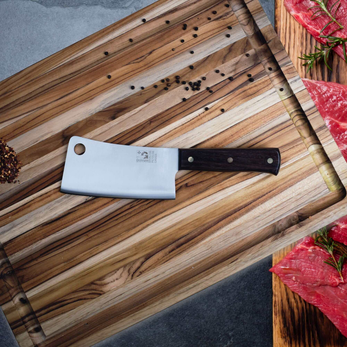 Chef's Cleaver 6" Blade Rosewood Handle | Full tang