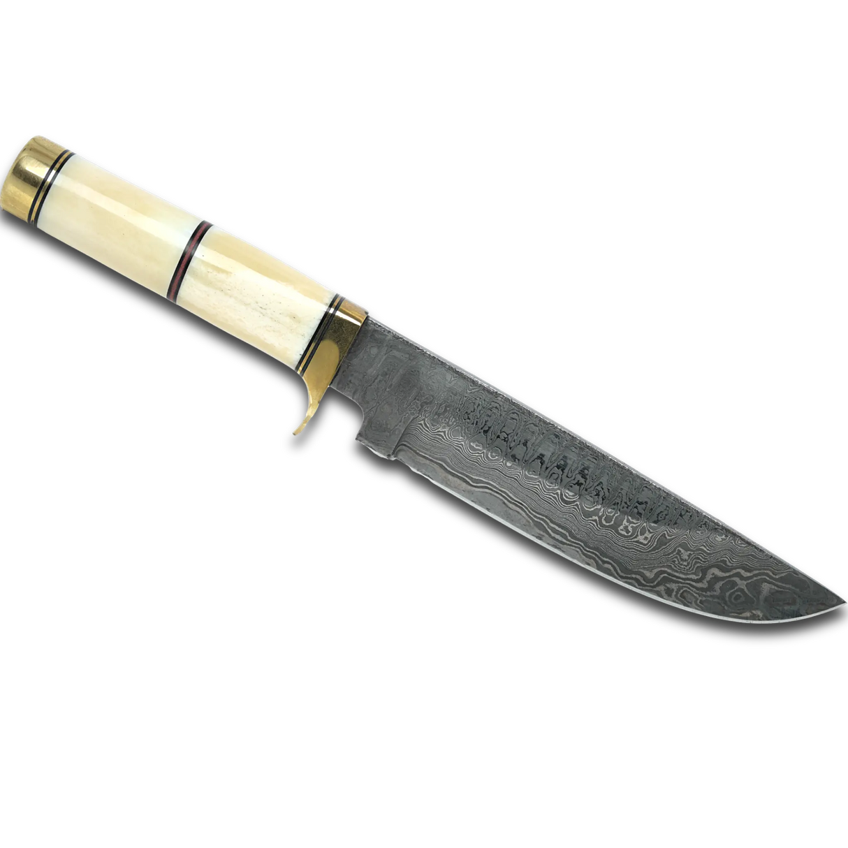 Haruto Bowie Knife - Camel Bone Handle 7.5 inch with Original leather Sheath