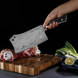 HAGAKURE Y | Chopping Knife 7" Damascus AUS 10 Steel