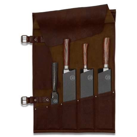 Witloft | Handmade leather Knife Role ( 5 Compartments)