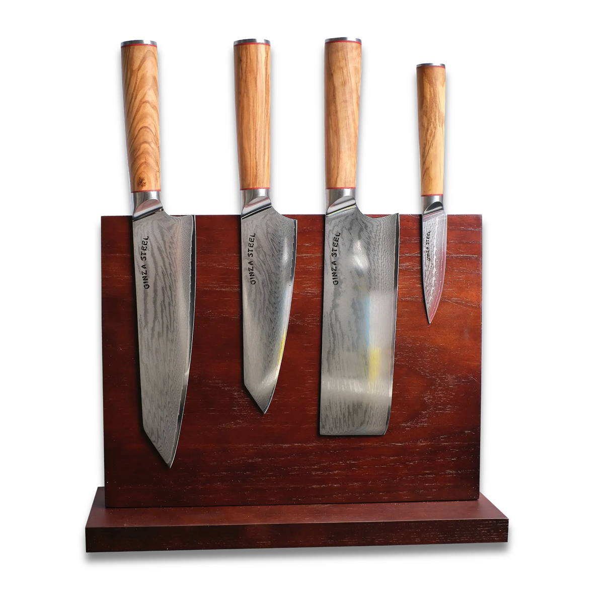 KC Series | MIA FIVE - Essential 5 pcs Knife set | 4 Knives with Magnetic Wood Block