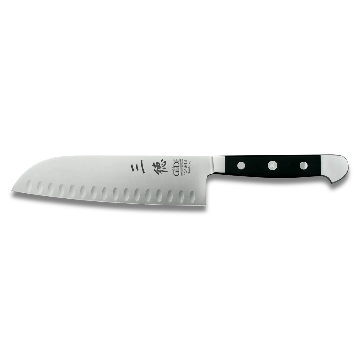 Alpha Santoku Knife With Hollow Edges - 7 inch