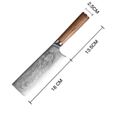 MIA X | Cleaver Knife 7" Damascus AUS10 Steel 67 Layer / Olive Wood handle