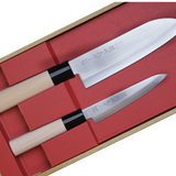 Two Piece Knife Set Santoku and Petty Knife - Made in Japan