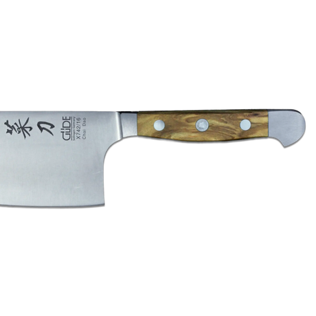 ALPHA OLIVE | Chai Dao Chinese Chef Knife 6 1/2" Blade | Forged Steel/Olive Wood Handle