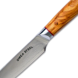 MIA 12 | Utility Knife 5" Damascus AUS10 Steel 67 Layer / Olive Wood handle