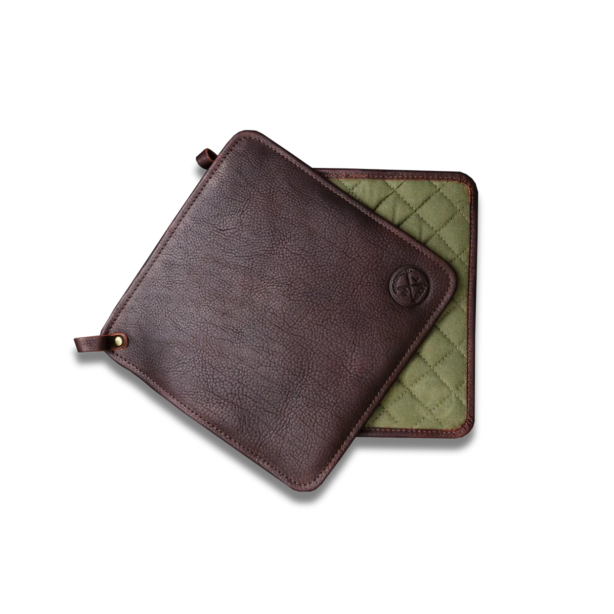 WITLOFT | Potholder Set of 2pcs Leather - Dark Brown