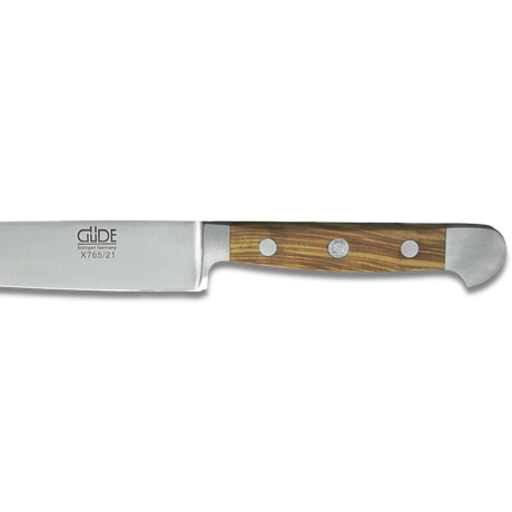 ALPHA OLIVE | Slicing / HAM Knife 8" | Forged Steel / Olive wood handle