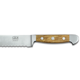 ALPHA OLIVE | Bread Knife 8" Blade | Hand Forged / Olive wood handle