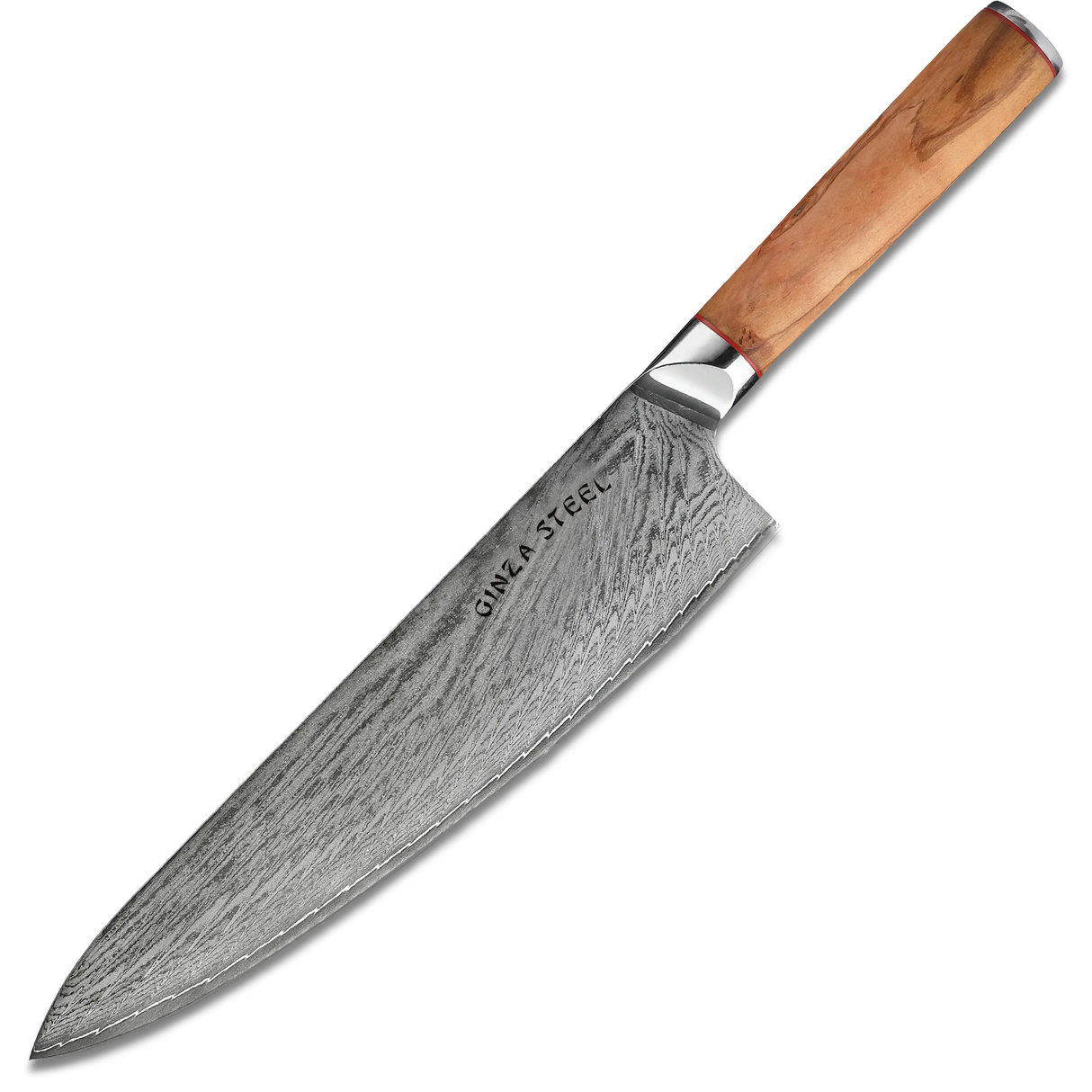 MIA 24 Chef Knife 9" Damascus AUS10 Steel 67 Layer/Italian Olive Wood Handle