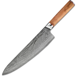 MIA 24 Chef Knife 9" Damascus AUS10 Steel 67 Layer/Italian Olive Wood Handle