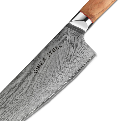 MIA 24 Chef Knife 9" Damascus AUS10 Steel 67 Layer/Italian Olive Wood Handle