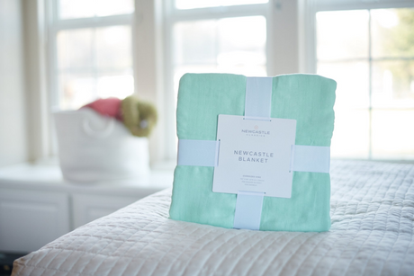 Seafoam Green Oversized Twin Bamboo Muslin Bed Blanket