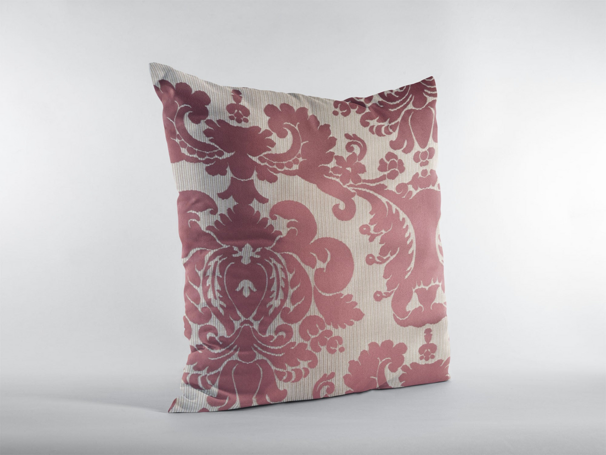 Sacred Shield Red and Beige Luxury Throw Pillow