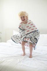 Fire Truck and Dalmatian Cotton Muslin Newcastle Blanket