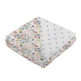 Wildflowers and Periwinkle Diamond Polka Dot Bamboo Newcastle Blanket