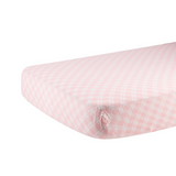 Primrose Pink Plaid Cotton Muslin Crib Sheet