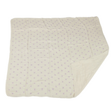 Lavender Flower and White Bamboo Muslin Newcastle Blanket