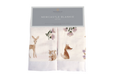 Sierra Fox and Deer Cotton Muslin Security Baby Blankie