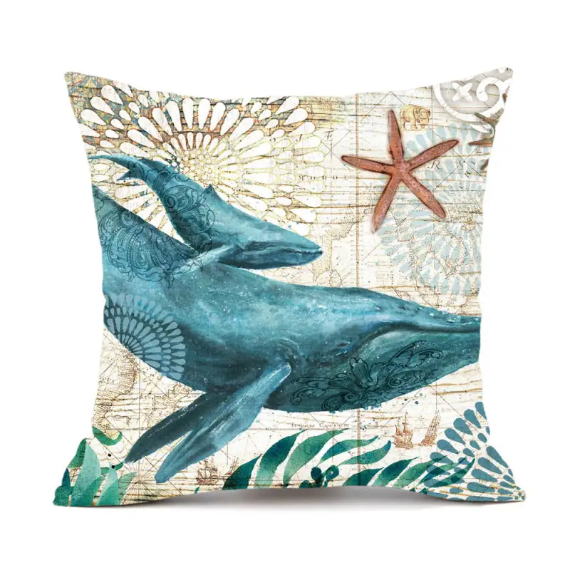 Set of 4 Marine Life Cushion Covers