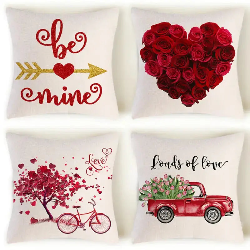 Be Mine - Cotton Knitted Cushion Cover Red