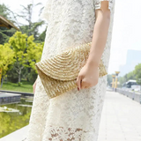 Beach Woven Clutch Bag