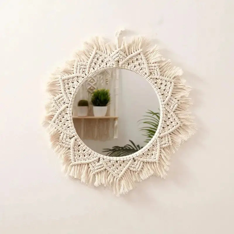 Macrame Wall Mirror Round