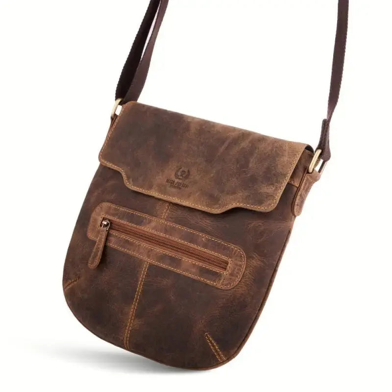 Elegant Leather Messenger Bag - Leather Handbag