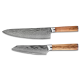 MIA TWO | Essential Two Piece Chef Knife Set | AUS10 Damascus Steel