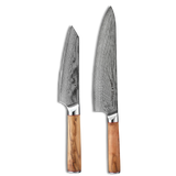 MIA TWO | Essential Two Piece Chef Knife Set | AUS10 Damascus Steel