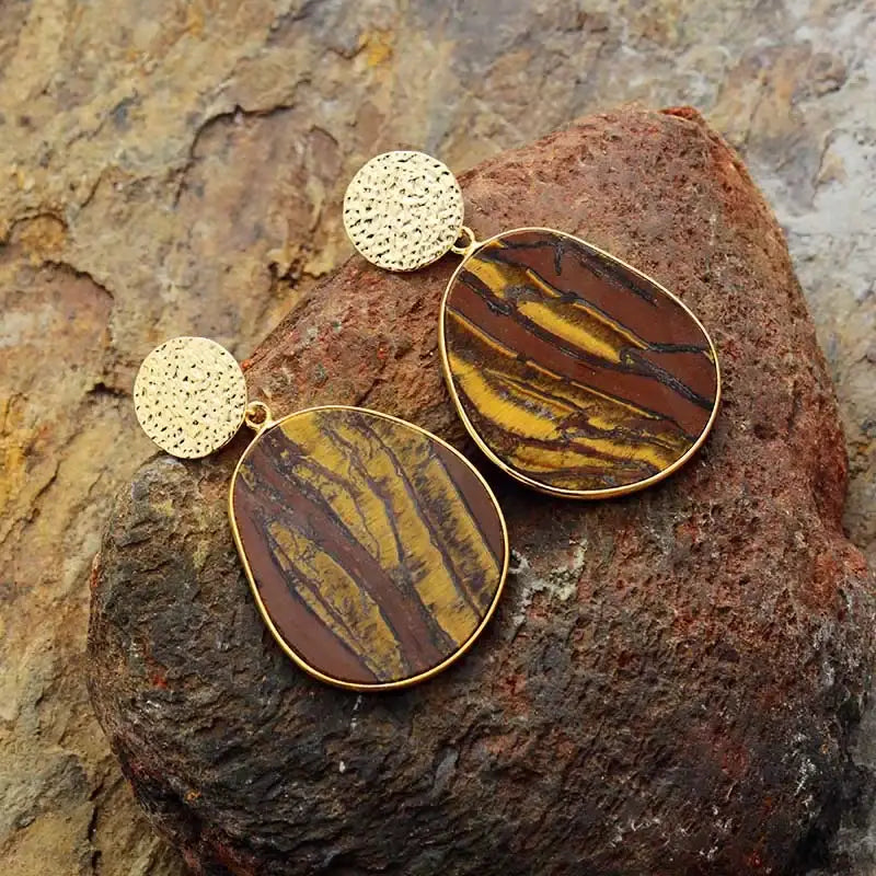 Tiger Eye Dangle Earrings