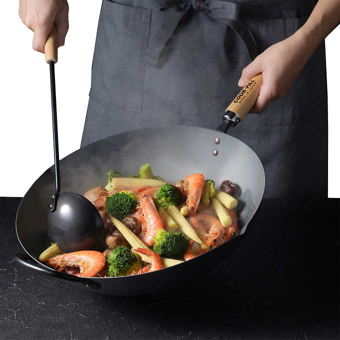 Yoshikawa Carbon Steel Wok 36cm - Made in Japan