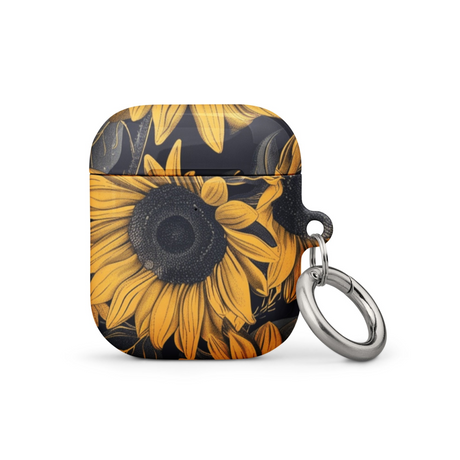 Sunflower Black Case for AirPods