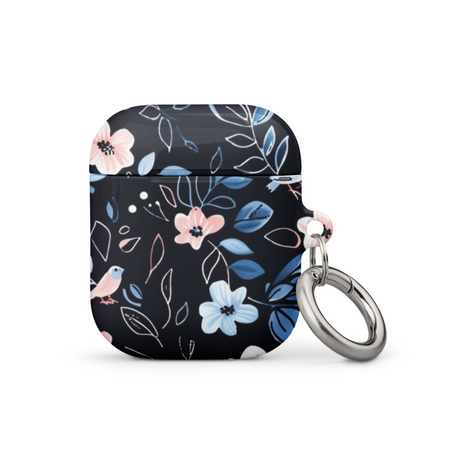 Blue Flowers Case for AirPods